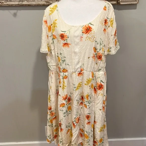 Torrid Mini Swiss Dot Tunic Center Pleat Dress size 2X - Picture 3 of 13